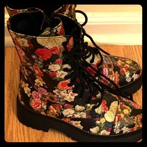 Dolls Kill California Poppy Combat Boots